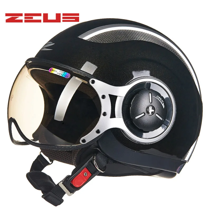 10 TAIWEN ZEUS мотоциклетные шлемы для мотокросса Jet Ретро 3/4 полушлем DOT approved 218C Capacete Casco мотоциклетный шлем - Цвет: 10