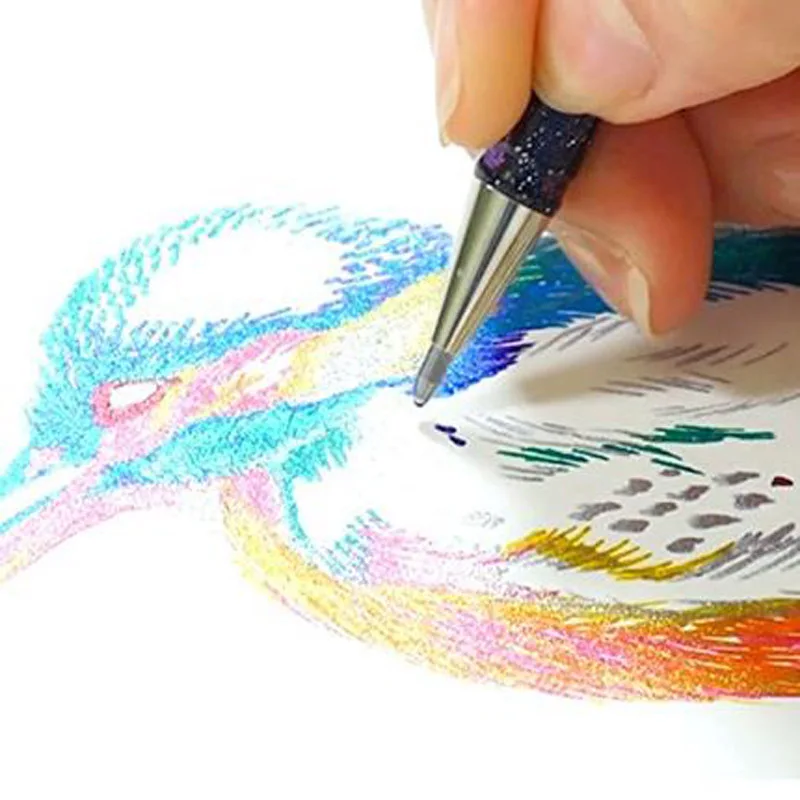 Гелевая ручка PENTEL с блестками двухцветная 1 0 мм | Канцтовары для офиса и дома