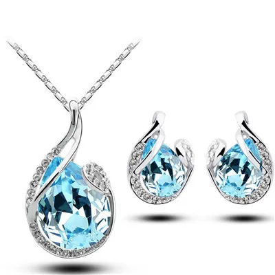 Австрийский кристалл Прямая поставка Модный комплект ювелирных изделий