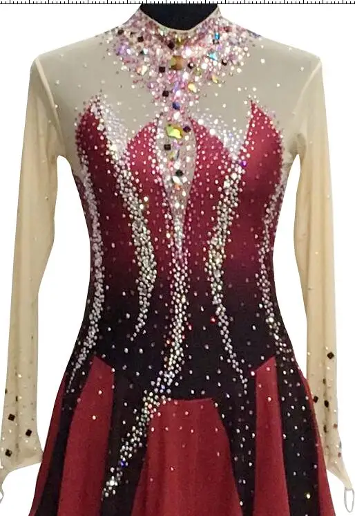 redleotard художественная гимнастика возраст 6-8 лет, катание на коньках, Акробатический ssd560 - Цвет: Черный