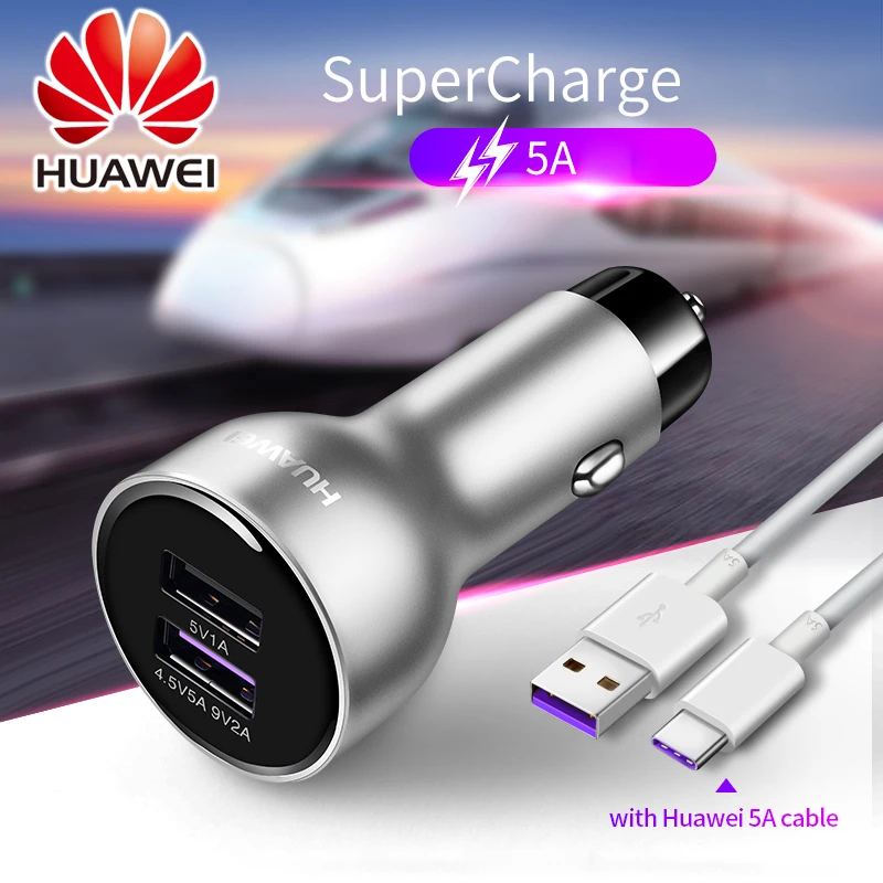 original huawei car fast charger intelligent quick chargers 27 5w 4 5v 9v 5a type c cable for samsung iphone supercharger ap38 free global shipping