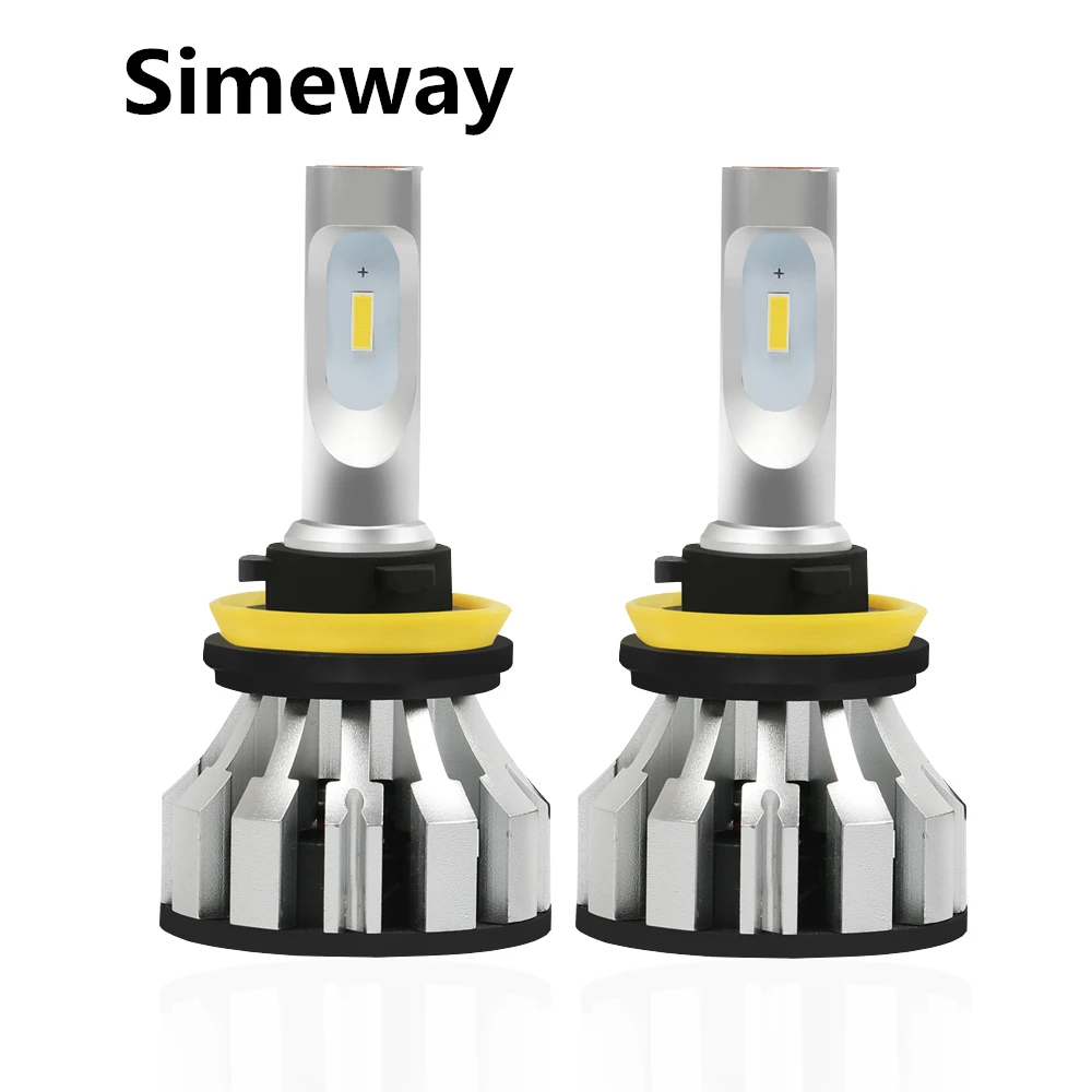 Автомобильные фары головного света Simeway h7 h4 светодиодный H1 H3 H8 H9 H11 9005 9006 9012 с чипом