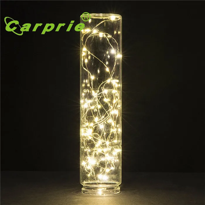 Супер 2 м 20LED кнопки клетка питание Серебряный медный провод мини Фея гирлянды