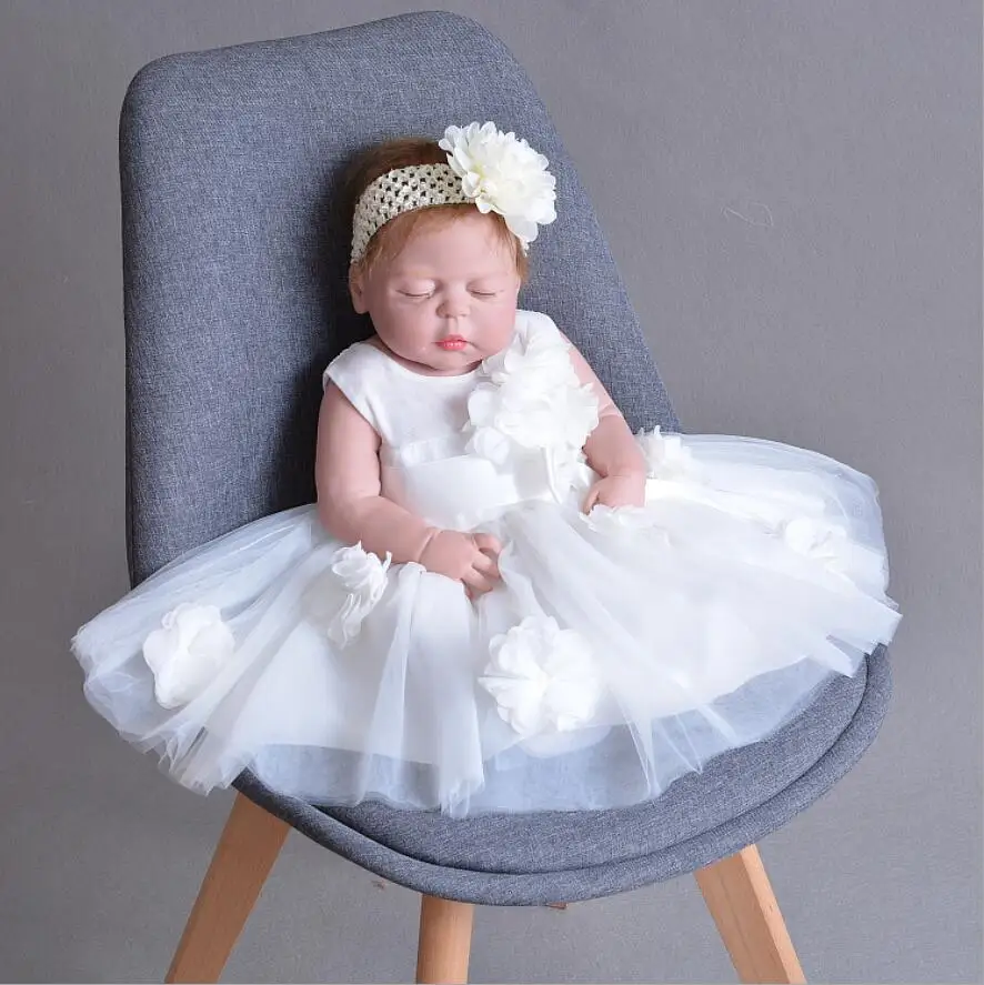 Комплект из 2 предметов милое платье-пачка с объемными цветами для маленьких