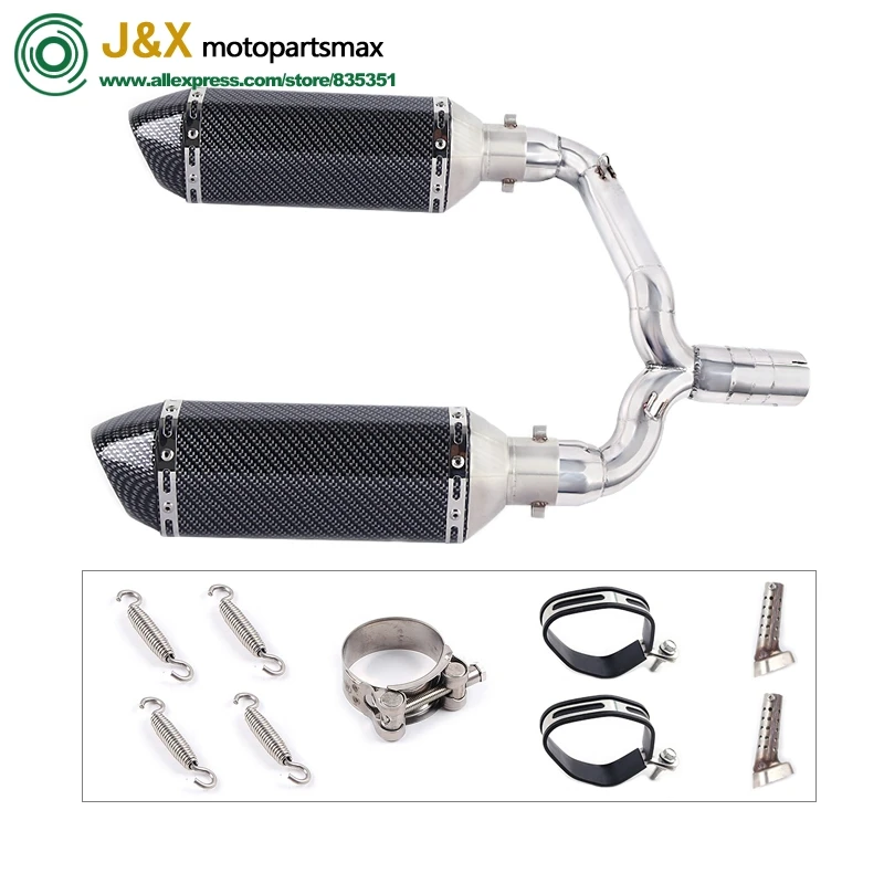 Slip-On For suzuki GSR400 GSR600 BK400 BK600 GSR BK 400 600 Motorcycle Exhuast Escape Full exhaust Middle Link Pipe