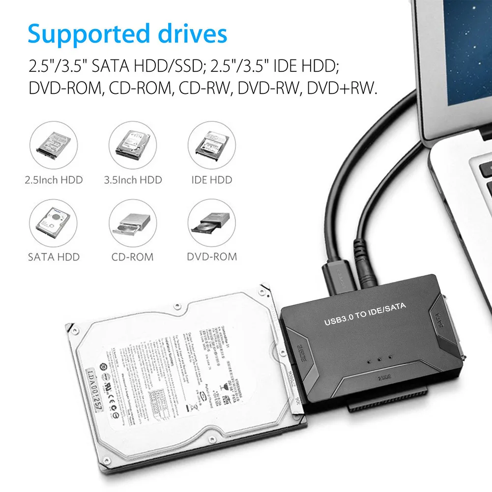 USB 3 0 к IDE SATA конвертер Внешний жесткий диск адаптер Комплект 2 5 &quot3 5" кабель LSMK99|