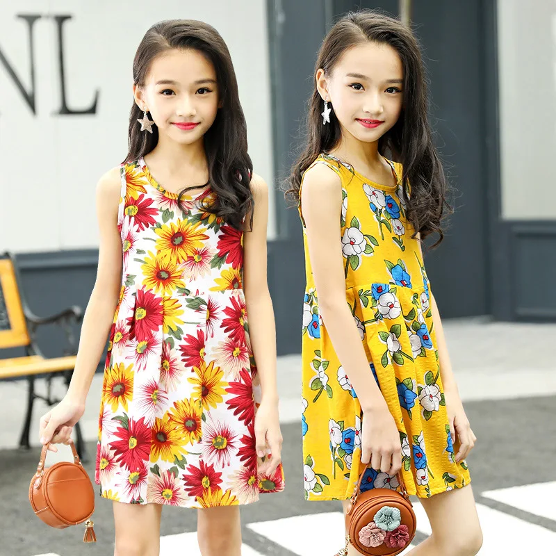 Girls Dress Summer Tutu Beach Vestidos Elegant Baby Girl Princess Teenager kids dresses for girls Children Clothing | Детская одежда и
