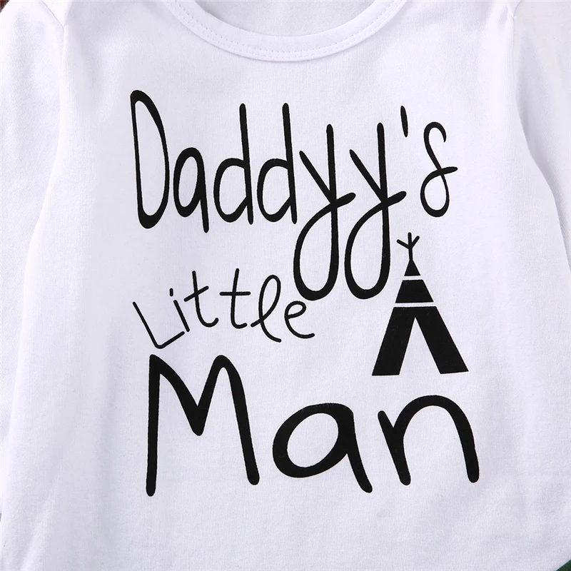 Pudcoco/Одежда для новорожденных мальчиков хлопковое боди с надписью daddy's little man +