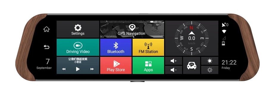 E-ACE Автомобильный видеорегистратор Камера 4G Android 1" ips поток зеркало заднего вида Full HD 1080P Dash Cam ADAS Авто РЕГИСТРАТОР gps видео рекордер