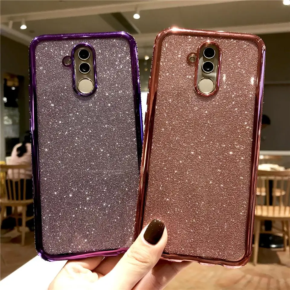 Чехол со стразами и блестками для Huawei Mate 20 Pro P30 Lite P20 Nova 4 3 Honor 8X Samsung A70 A50 A40 A30 A10 M20 M10|