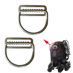 Ремень для дайвинга, 45 градусов, из нержавеющей стали 316, с D-образным кольцом, для ремня 5 см BCD, 2 шт.