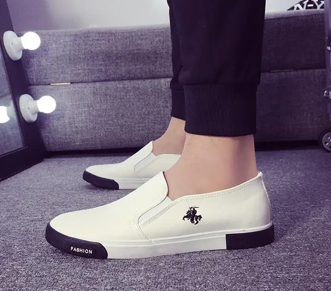 New Classic Men Slip-On Shoes Men Fashion Shoes PU Leather Casual Shoes Brand Men Sneakers Spring Men Flats Shoes