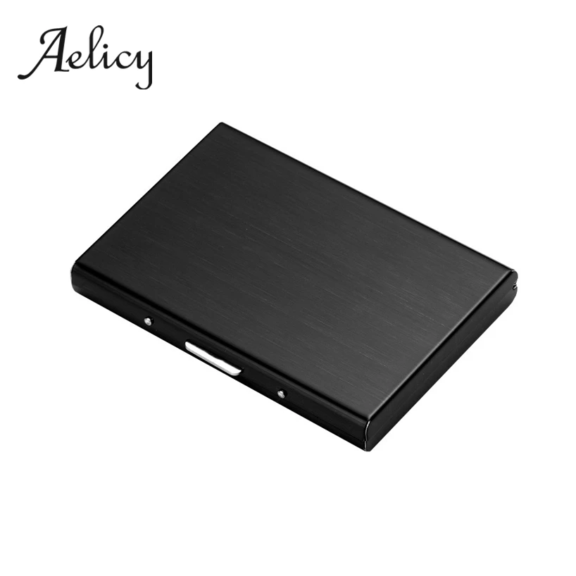 Aelicy Нержавеющая сталь Черный титан чехол для кредитных карт посылка коробка