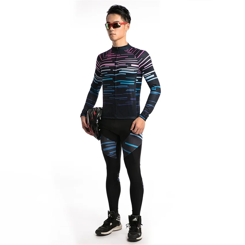 2021 зимняя одежда для велоспорта утепленная флисовая длинная майка Мужская