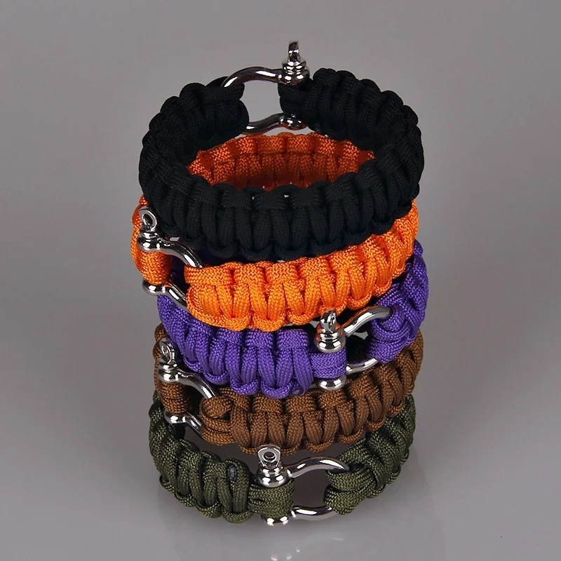 Открытый Кемпинг-параккорд браслеты для мужчин и женщин Парашютная веревка