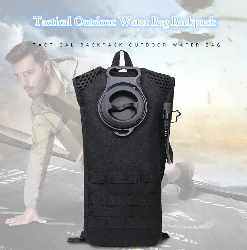 Открытый 2.5L большой мешок воды Molle Гидратации Рюкзак Пакет Военная Тактическая Охота Велоспорт Туризм Кемпинг езда компактный кожи
