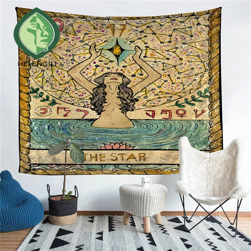 

Настенный Гобелен HELENGILI для домашнего интерьера, декоративный коврик для песчаного пляжа и пикника, покрывало для сна в палатку, для кемпинг...