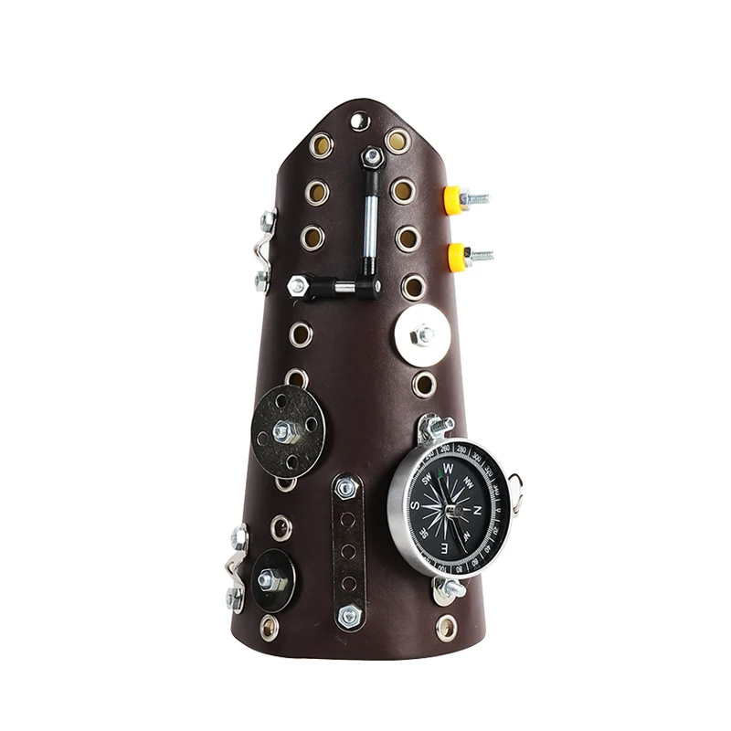 IGACG PU Vintage Steampunk Armband Long Steam Punk Bracelet With Gear Music Props Gauntlet Accessories | Тематическая одежда и