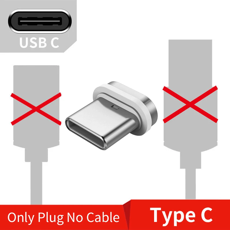 only Type C plug MOSIRUI сильный всасывающий Магнит кабель для передачи данных для мобильного телефона 3A Быстрая зарядка 1 м 2 м chargin type C для huawei nova 2 2s 3e 3 4 nova 3e - Цвет: only Type C plug