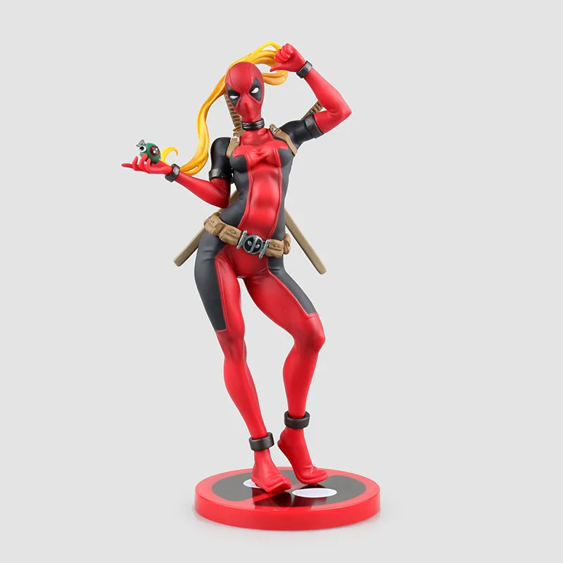 24 см Сумасшедшие Игрушки X-men Леди Дэдпул Bishoujo Статуя Куклы ПВХ Фигурку