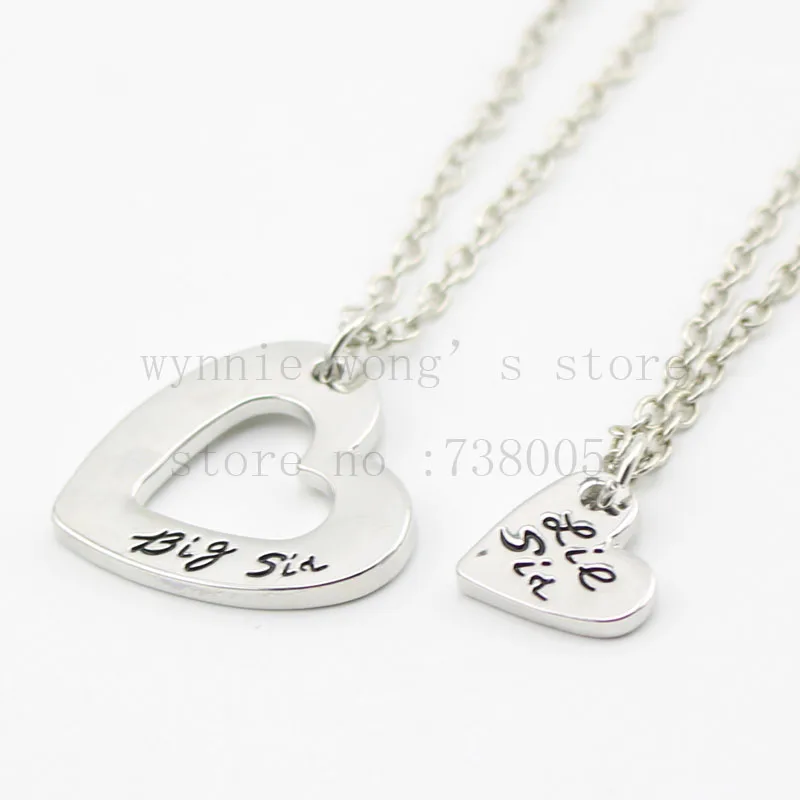 2015 new arrive Sister Jewelry Big Sis Little Necklaces Hand Stamped Necklace best friend BFF Forever necklace | Украшения и