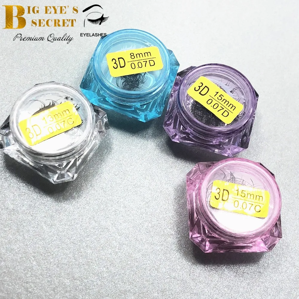 Большой Глаз секрет короткий стебель 3D наращивание ресниц объем 8 15 мм C/D завиток 0