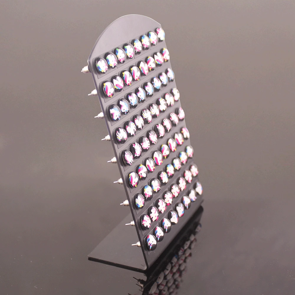 Милые женские серьги гвоздики в виде единорога 36 пар/компл. Акриловые маленькие