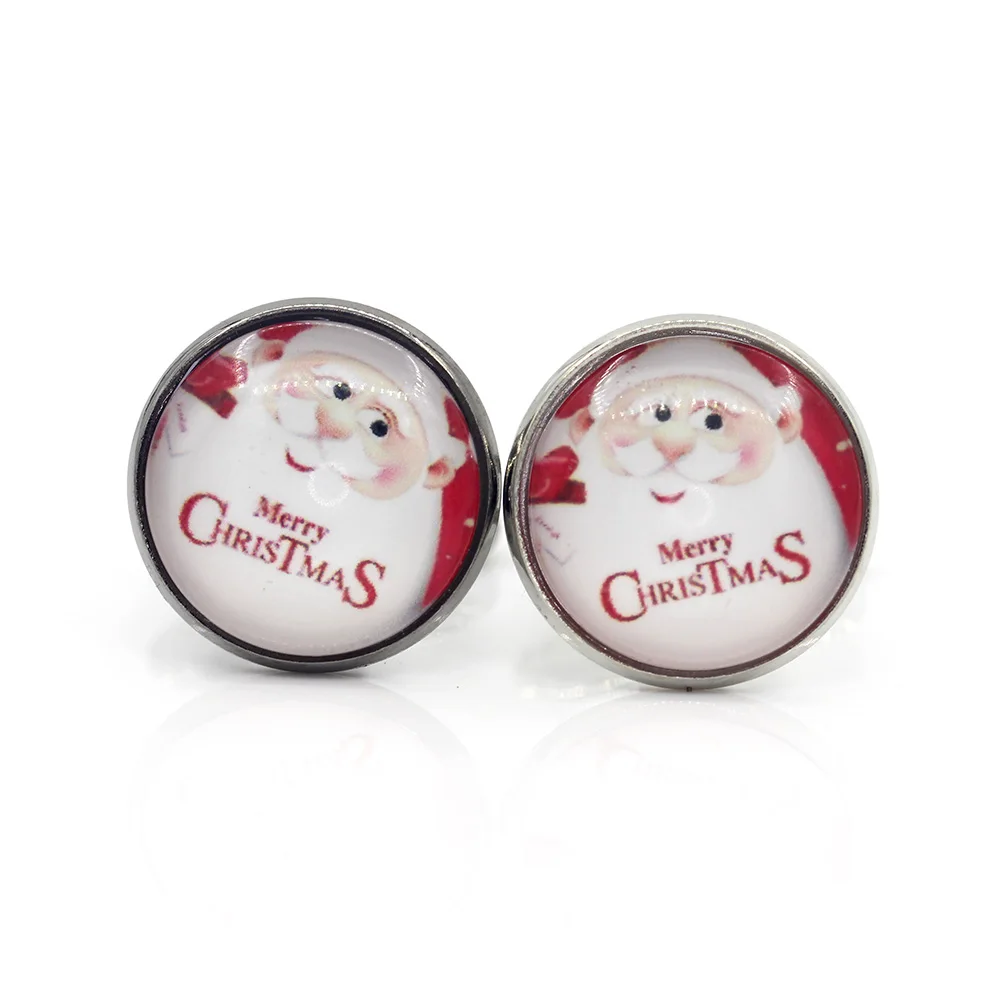 

MeMolissa Retro Red Cufflinks Christmas Cufflinks Happy New Year/Guitar/Strawberry/Car/Pen Design Men's Business Shirt Cufflinks