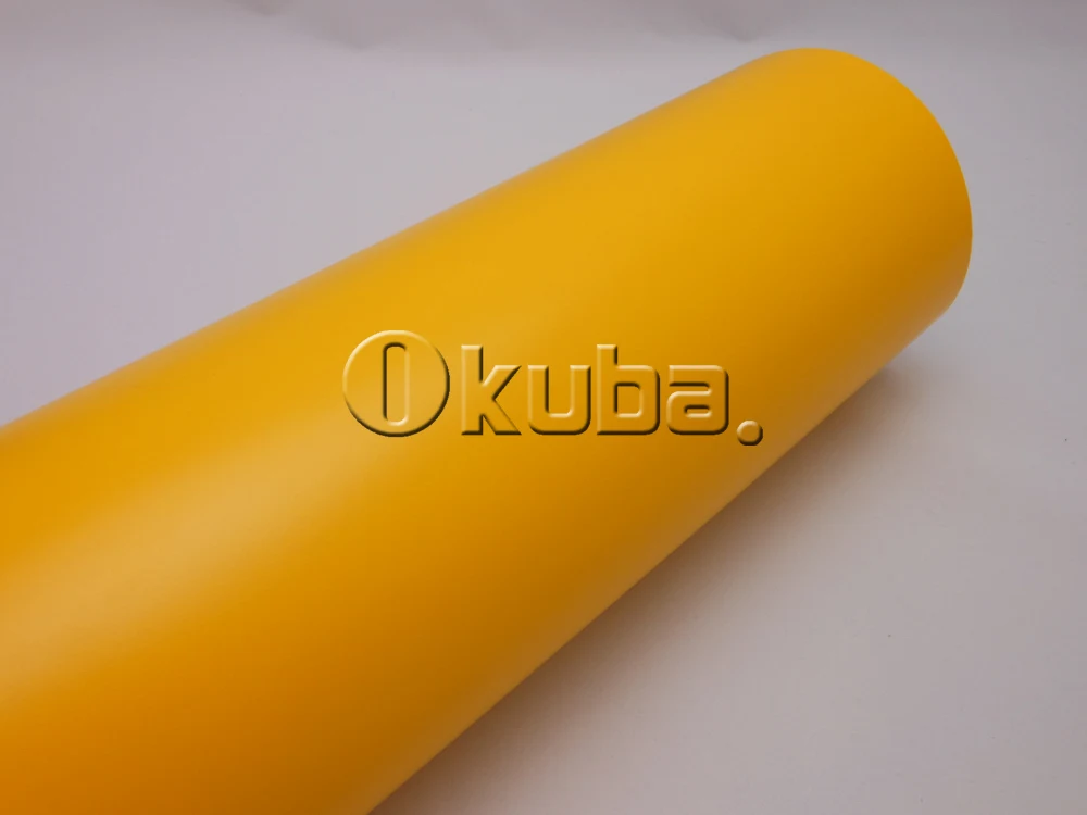 Высокое качество желтый матовый винил с выпуском воздуха/1 52 м * 30 FedEx Бесплатная