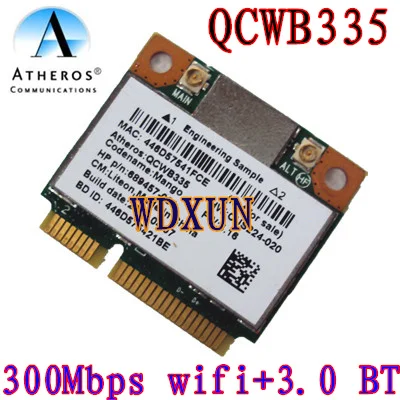 Atheros Qcwb335 Qca9565 Wi Fi беспроводная Bluetooth Bt 4 0 карта 150 Мбит/с 689457 001 внутренний Pci e mini pcie