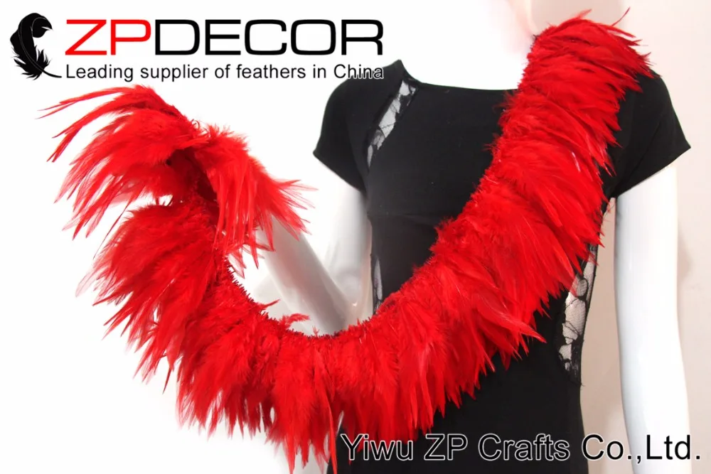Новинка! ZPDECOR 700 800 шт 4 6 дюймов окрашенные красные натянутые перья для украшения