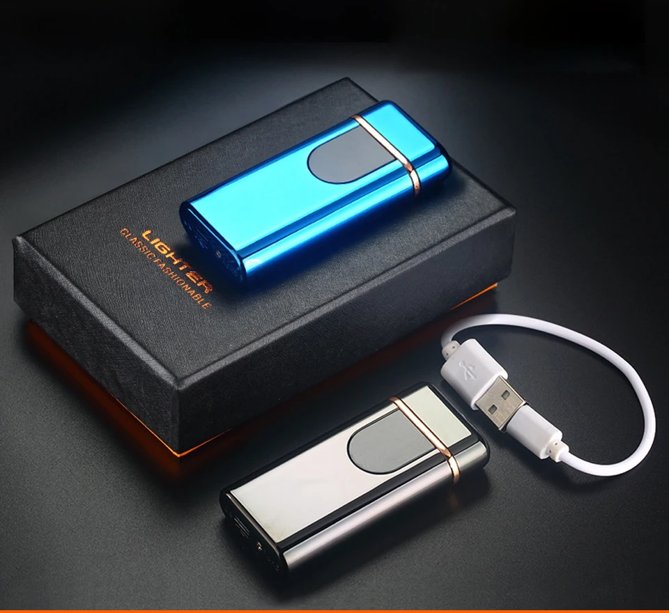 Электронная Usb зарядка двойная дуговая Зажигалка плазменная электронная импульсная Зажигалка сенсорный экран электронная зажигательная машина дуговая зажигалка