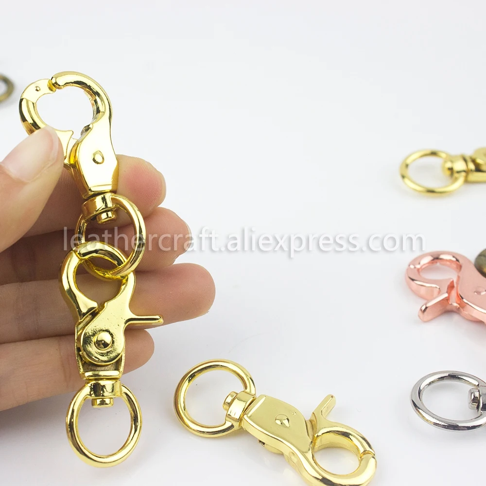 1 шт. прочные металлические застежки крючки пружинные зажимы карабины кожаные