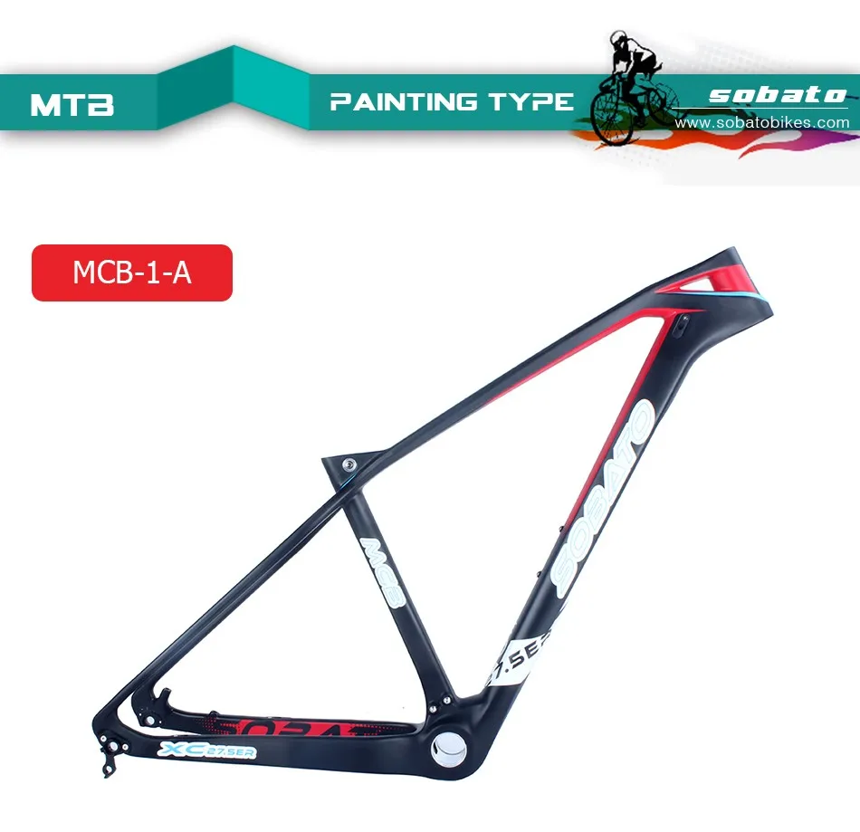 T800 EN стандартная MTB карбоновая рама 27,5 er Размер 17," BSA/BB30 карбоновая рама UD матовая Готовая