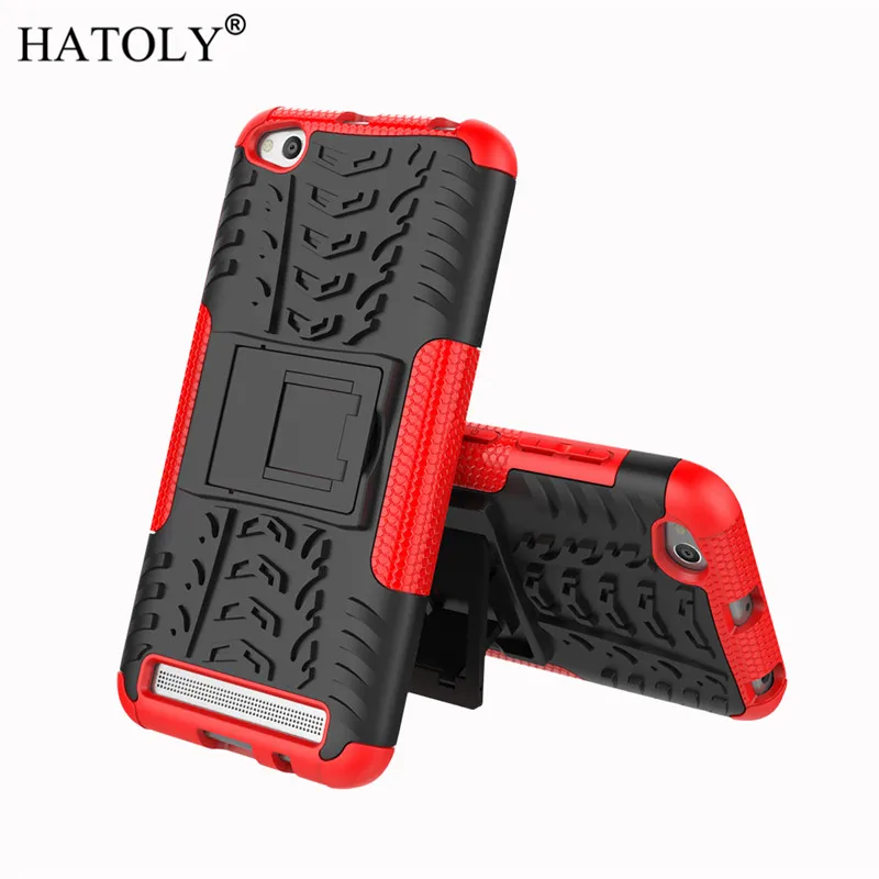 For Xiaomi Redmi 5A Case Anti-knock Bumper Heavy Duty Armor Stand Hard Back Cover Silicone Phone | Мобильные телефоны и