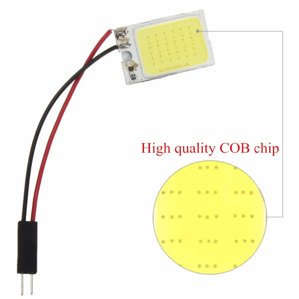 T10 W5W BA9S C5W C10W гирлянда (31 мм 36 39 42 мм) 3 адаптера Вт COB LED панель для чтения огни салона