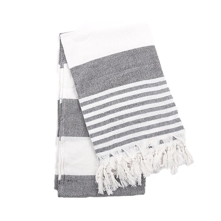 

dropshipping 100% Cotton Turkish Beach Towels Large Size 180*100cm Tassel Striped Bath Towel For Adults Bathroom Towels