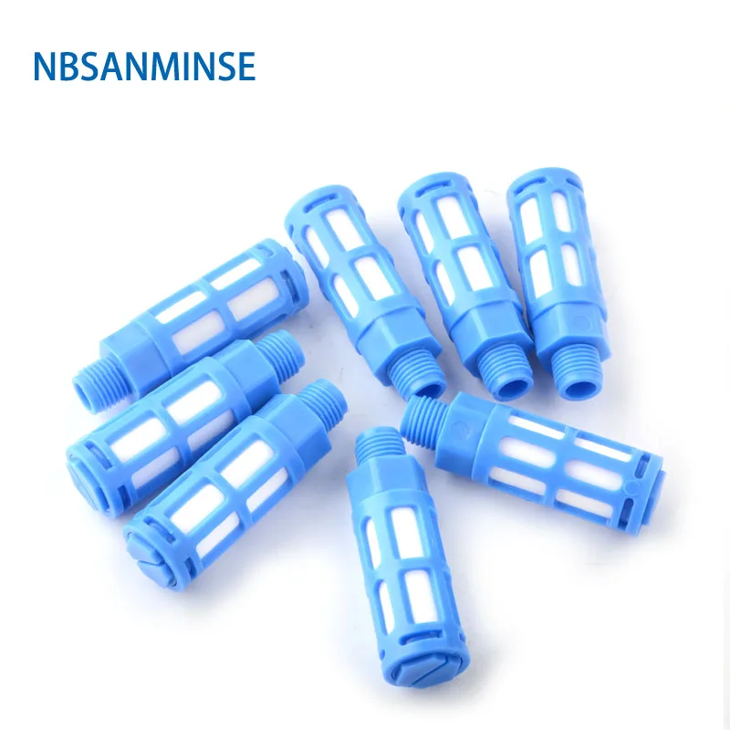 NBSANMINSE 10 шт./лот PSU 1/8 1/4 3/8 1/2 3/4 1 дюйм пластик глушитель воздуха детали