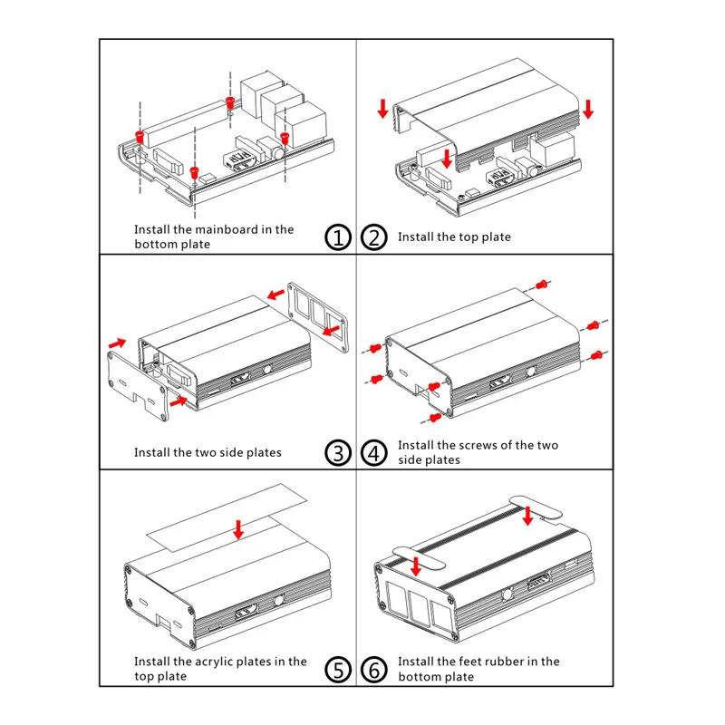 Алюминиевый корпус Raspberry Pi 3 металлическая защитная коробка для 3B/3B + | Компьютеры