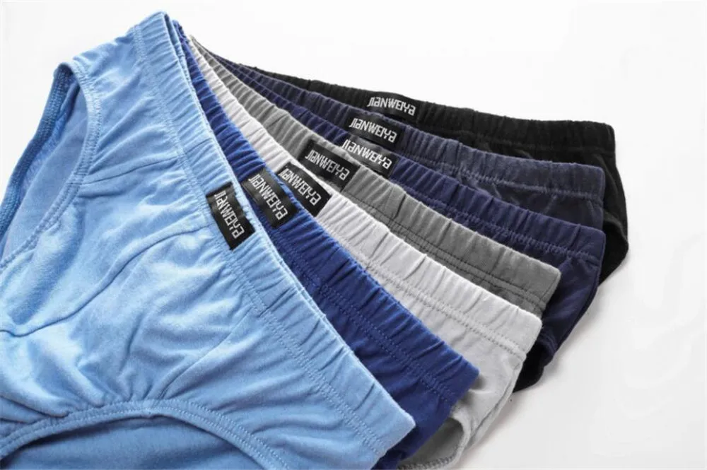 Underwear men Briefs short Comfortable 4PCS/pack 100%Cotton Male Bikini underwear Plus Size Men's Breathable Panties Lot |
