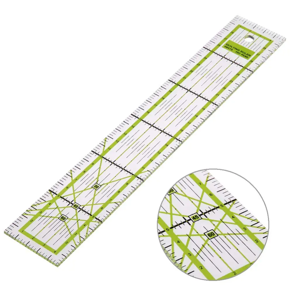 5x30cmTransparent акриловая линейка для пришивания заплаток ШВЕЙНАЯ Лапка линейка портного ручной инструмент школьные канцелярские принадлежности для студентов подарок