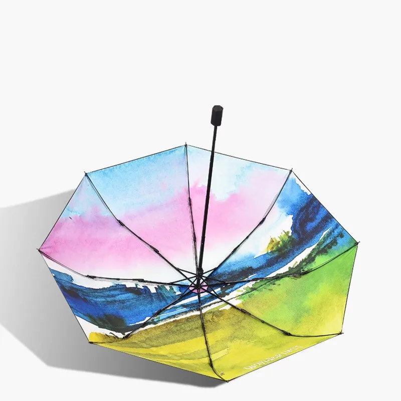 Sunscreen sun and rain dual-use folding umbrella | Дом и сад
