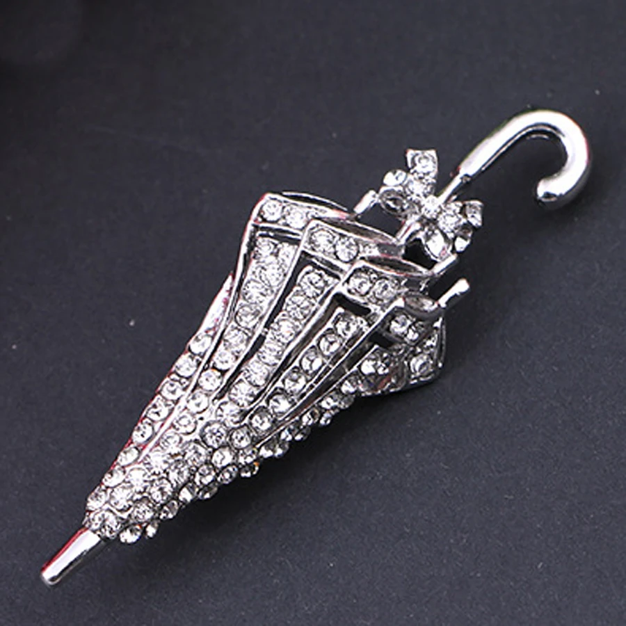 Винтажный стиль брошь Зонтик для женщин мужчин ювелирные изделия зонтик корсаж