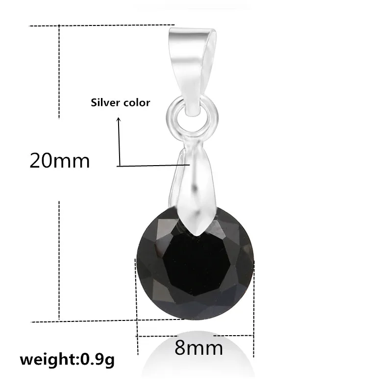 Простые Модные ювелирные изделия серебряный цвет круглой формы CZ кубический