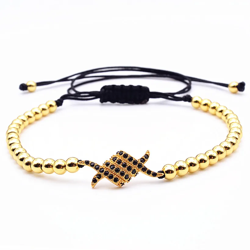 Anil Arjandas Women's Bracelets Men Jewelry Black CZ Eagle Claw Charm Beads Noodles Braided Macrame Bracelet | Украшения и
