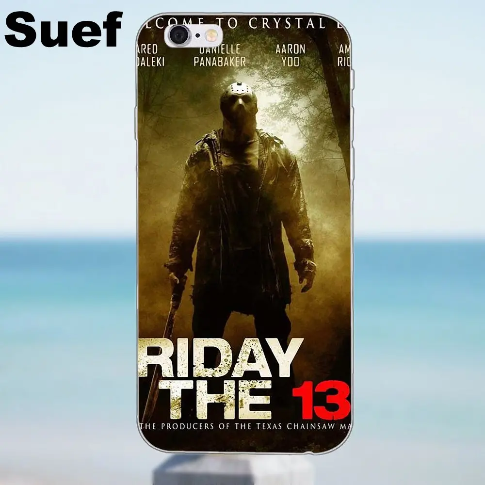 Мягкий хипстерский чехол Jason Vorhees Friday The 13th для iPhone 4 4S 5 5S 5C SE 6 6S 7 8 Plus X Galaxy J1 J3 J5 J7 A3 A5