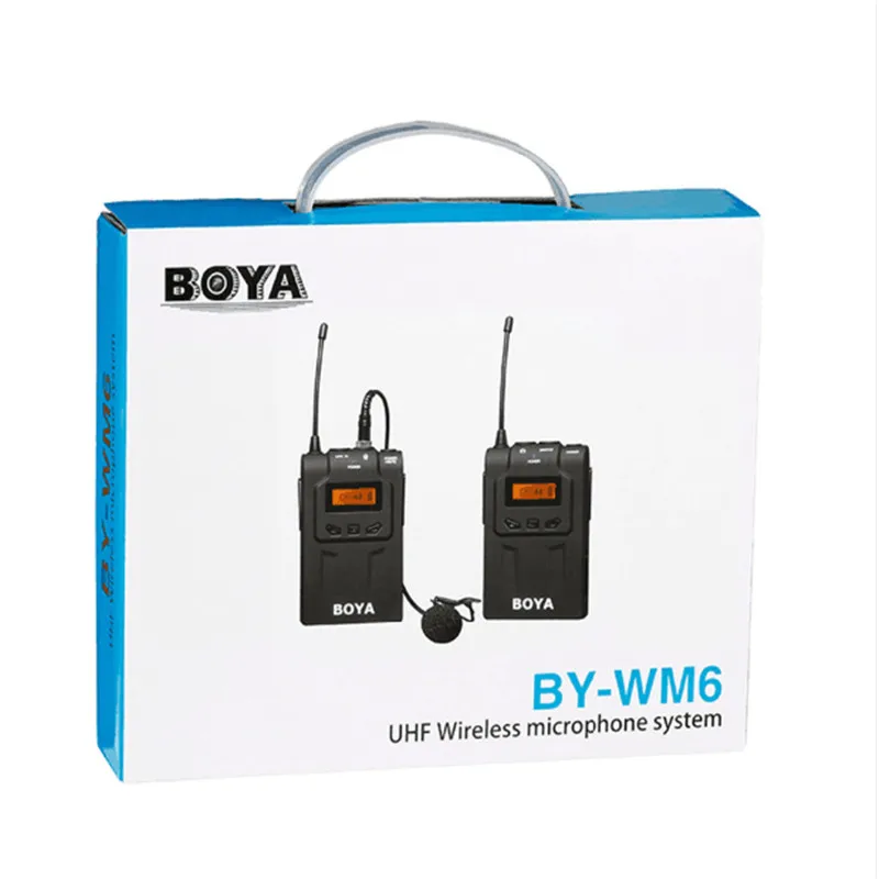 BOYA BY WM6/BY WM5/BY WM8 UHF Беспроводная микрофонная система всенаправленный петличный