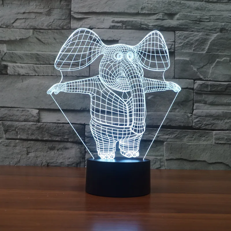 Ночник в виде слона 3D 1 шт.|lighting bedside lamps|3d lampatmosphere lamp |