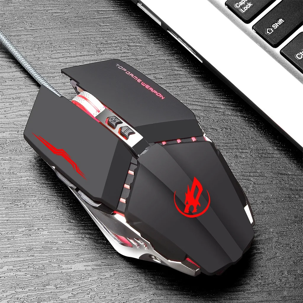 8D проводная мышь USB кабель игровая 6 клавиш Регулируемый DPI светодиодный для офиса