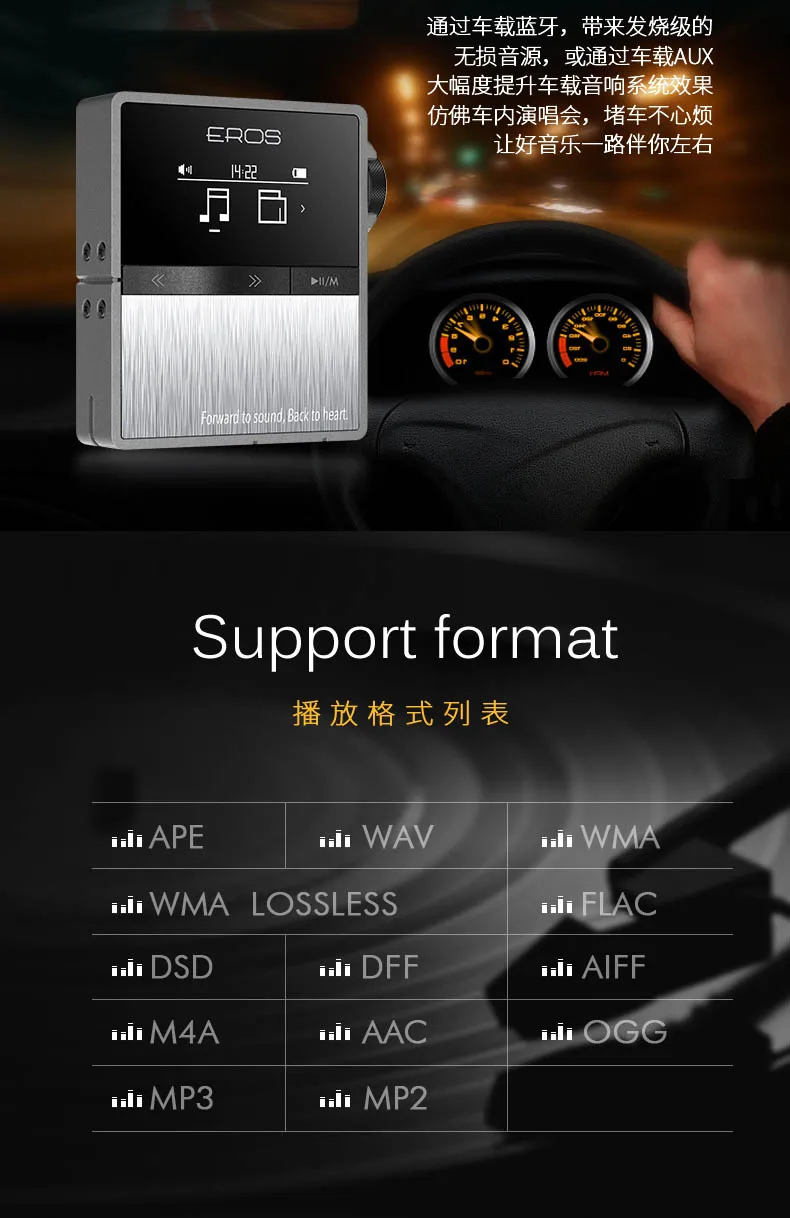 Aigo EROS TEN MP3 Bluetooth HIFI плеер Профессиональный без потерь USB DSD DAC портативный стерео аудио мини музыкальный плеер Поддержка 128 ГБ